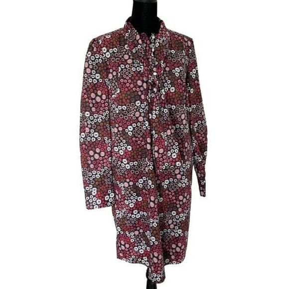 1901  Dress Midi Size Small Vintage Floral Print. Collar tie. Never worm - Picture 1 of 10
